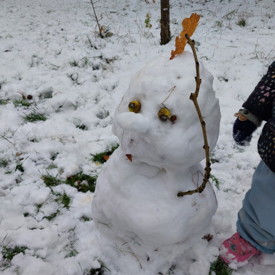 Schneemann bauen